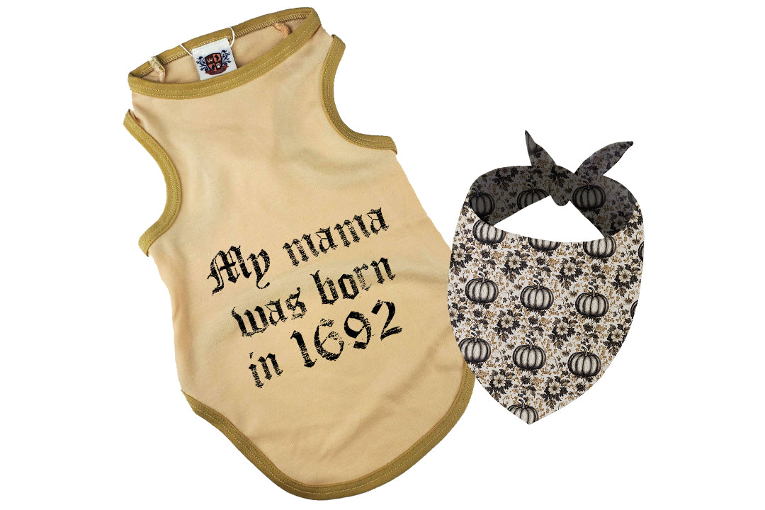 Halloween Dog Bandana Costume | My Momma Was Born In 1692